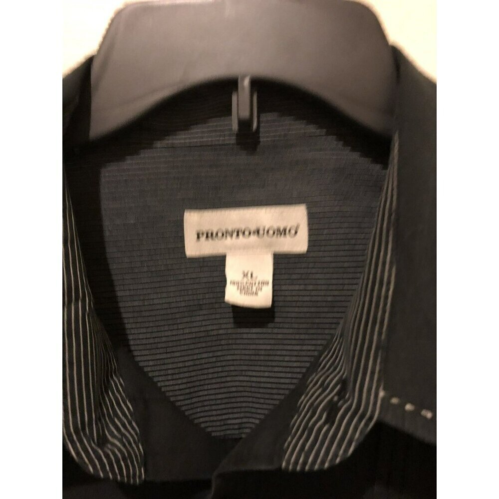 Pronto Uomo Button Down Graphic Shirt Black Size XL X Large 100% Cotton - Picture 6 of 8